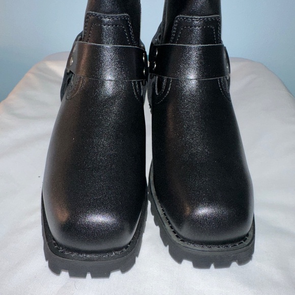 Mens Black Dream Apparel Waterproof Harness Studded Motorcycle Boots Size 9 - Picture 3 of 8